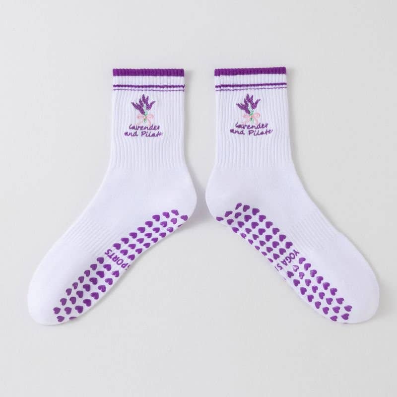 Curated Grip Sock: Lavender & Pilates