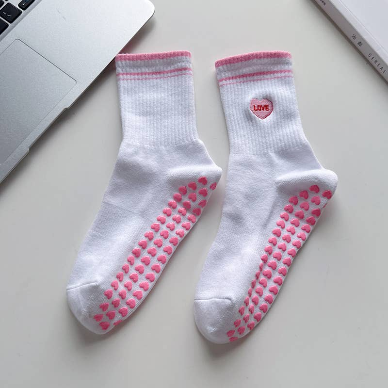 Curated Grip Sock: Candy Heart